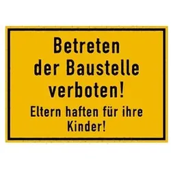 Schild Betreten verboten