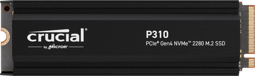 Crucial P310 1TB PCIe Gen4 2280 NVMe M.2 SSD mit Kühlkörper
