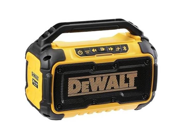 DEWALT - Enceinte Bluetooth XR 12V/18V - DCR011-XJ - Sans Fil - Enceinte Connectée avec Port USB - Connectabilité dans un Rayon Maximal de 30 mètres\, black/yellow