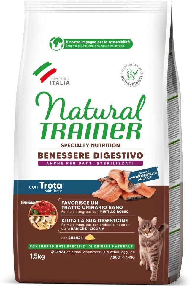 Antica Farmacia Orlandi Trainer Gatto Specialty Nutrition - Benessere Digestivo - Trota 1,5 Kg