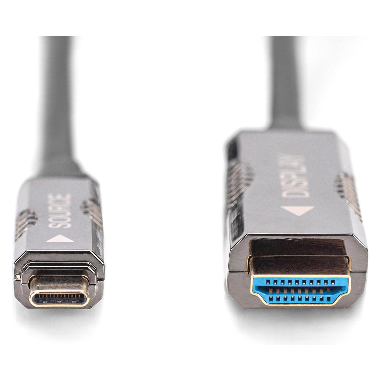 Digitus 4K USB Typ - C auf HDMI AOC Adapterkabel (20 m) (AK-330150-200-S)