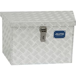 Alutec Deichselbox Trailer 51 41051, aus Aluminium Riffelblech, 51 Liter, abschließbar & spritzwassergeschützt, 61 x 30 x 35cm