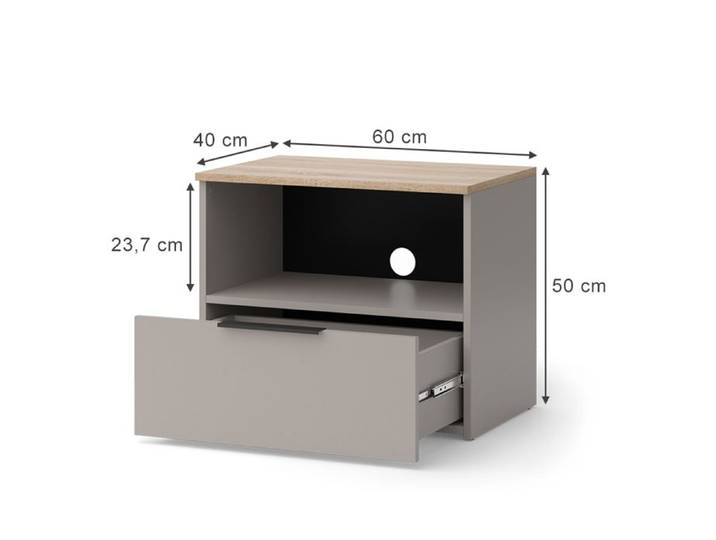 Meuble TV Wido 60x50cm avec tiroir Grège Vicco 56617