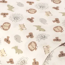 Baumwollstoff Tierbabys "Pia", natur-color