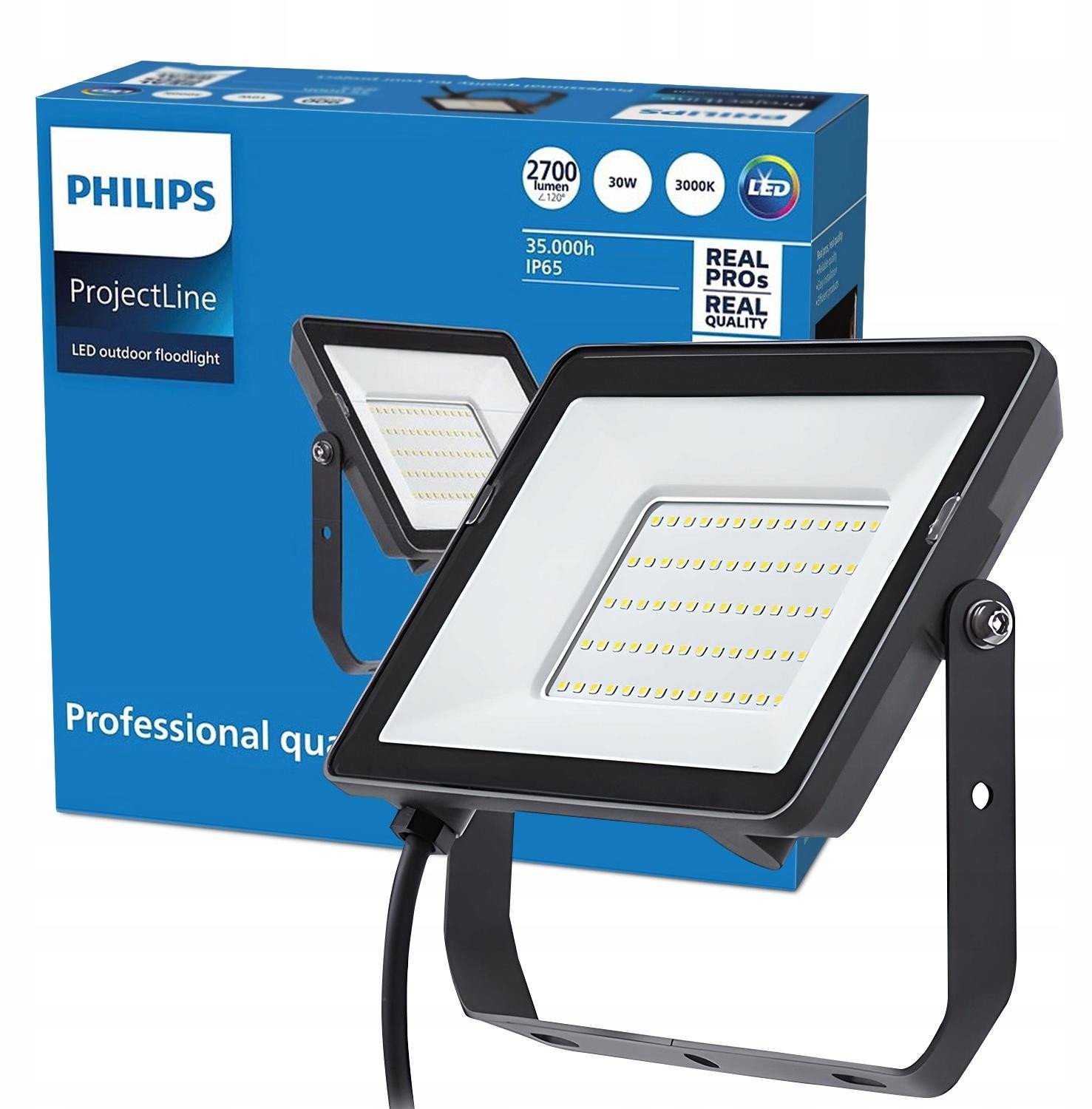 Philips LED Floodlight Square Garden voor Professionals, Zwart