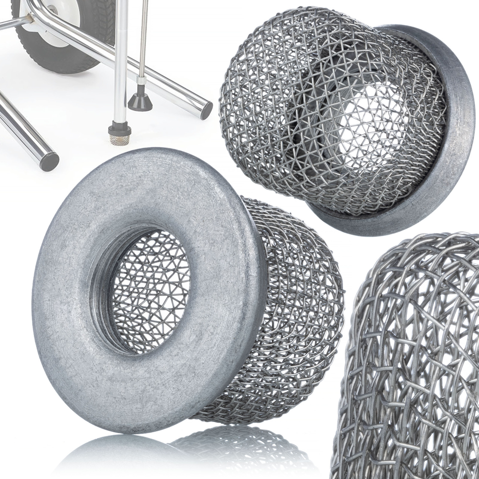 ROSFIX Metalen Zuigfilter Spuitpomp 37x18mm 7/8" 10 Mesh voor Airless Verfspuit