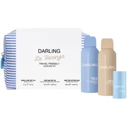 DARLING LA VACANZA Travel Friendly Suncare Kit (Stick 17g + Spray 100ml + Spray Lotion 100ml + Pouch)