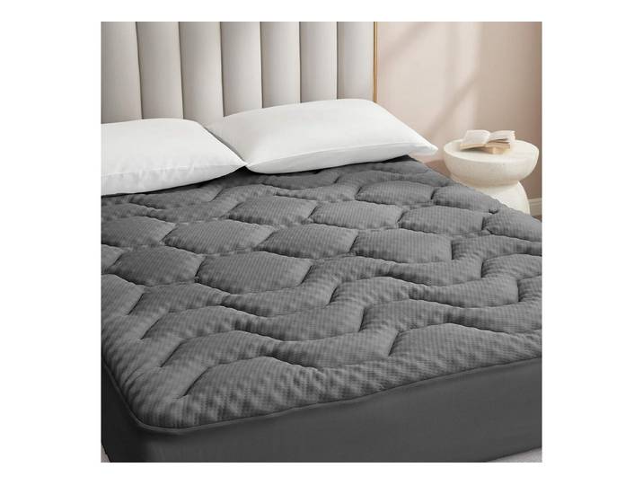 LuxusKollektion, Topper Matratzentopper 140x190cm Gel Memoryfoam 140x190x3cm Dunkelgrau
