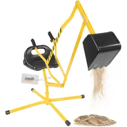 Lemodo Sitzbagger aus Metall, Sandbagger mit 360o Drehung, Kinderbagger ab 3 Jahre