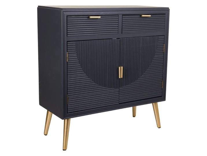 Console d'entrée en bois gris foncé 80x36.5x85.5h