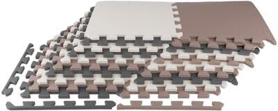 Puzzle Mat EVA Foam Floor Tiles 20-Pack - 20 SQFT Multicolor Exercise Mat or Play Mats - Interlocking Floor Mats by Stalwart