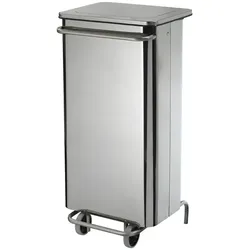 COLLECROULE CARENE Mülltonne Rossignol Edelstahl 110 L mit Pedal und 2 fahrbaren Rollen
