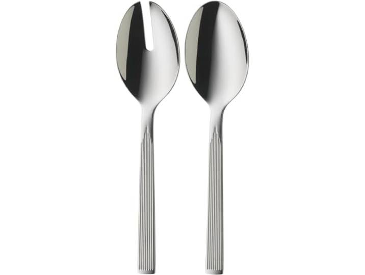 WMF Art Deco Salatbesteck Edelstahl XX cm, Salatgabel, Servierlöffel, Cromargan protect poliert, kratzbeständig, spülmaschinenfest