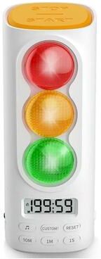 Uplift Picks BrightPath Visual Timer For Kids Traffic Light Timer And Digital Countdown Clock white