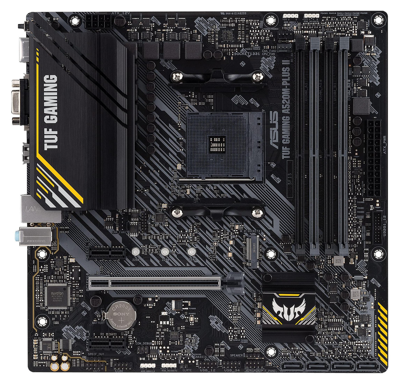 Asus TUF GAMING A520M-PLUS II AM4 A520 moederbord met M.2, AURA, DP en HDMI