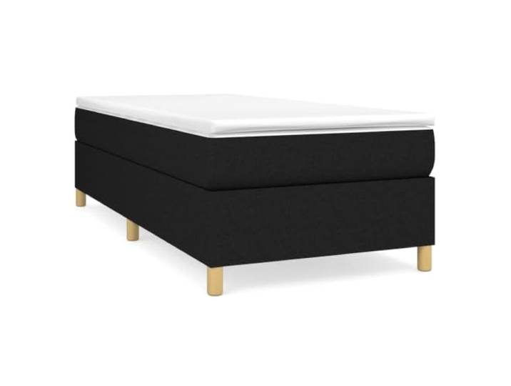 Boxspringbett mit Matratze Schwarz 100x200 cm Stoff