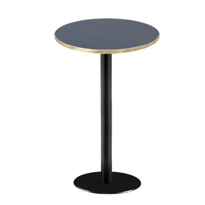 RestooTab - Stehtisch Rome Ø60cm blu fes fenix kanten messingfarben