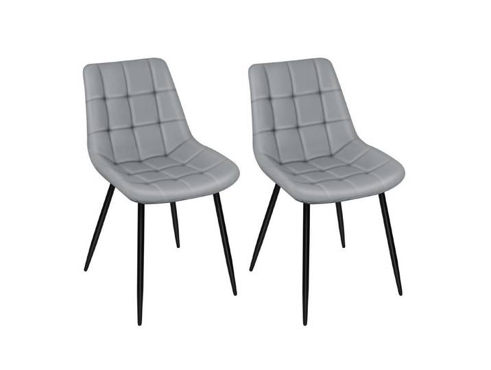 JEOBEST Esszimmerstuhl 2er Set Polsterstuhl Stuhl Wohnzimmerstuhl, Metallbeine