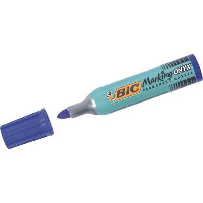 BiC Permanentmarker Marking Onyx Rundspitze blau Packung mit 12 Stück