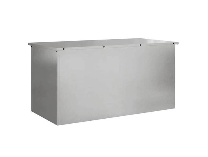 Moderne Boîte de Rangement Extérieure Argent 100 x 50 5 x 50 cm Acier Chariot de rangement @EU63046