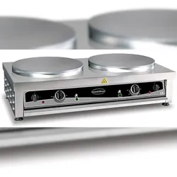 Profi Doppel-Crêpes-Platte Combisteel – 6 kW Leistung, steckerfertig
