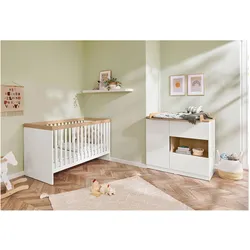 Pinolino, Komplett-Babyzimmer, Kinderzimmer-Set „Linje” breit, 2-tlg. (Wickelkommode)
