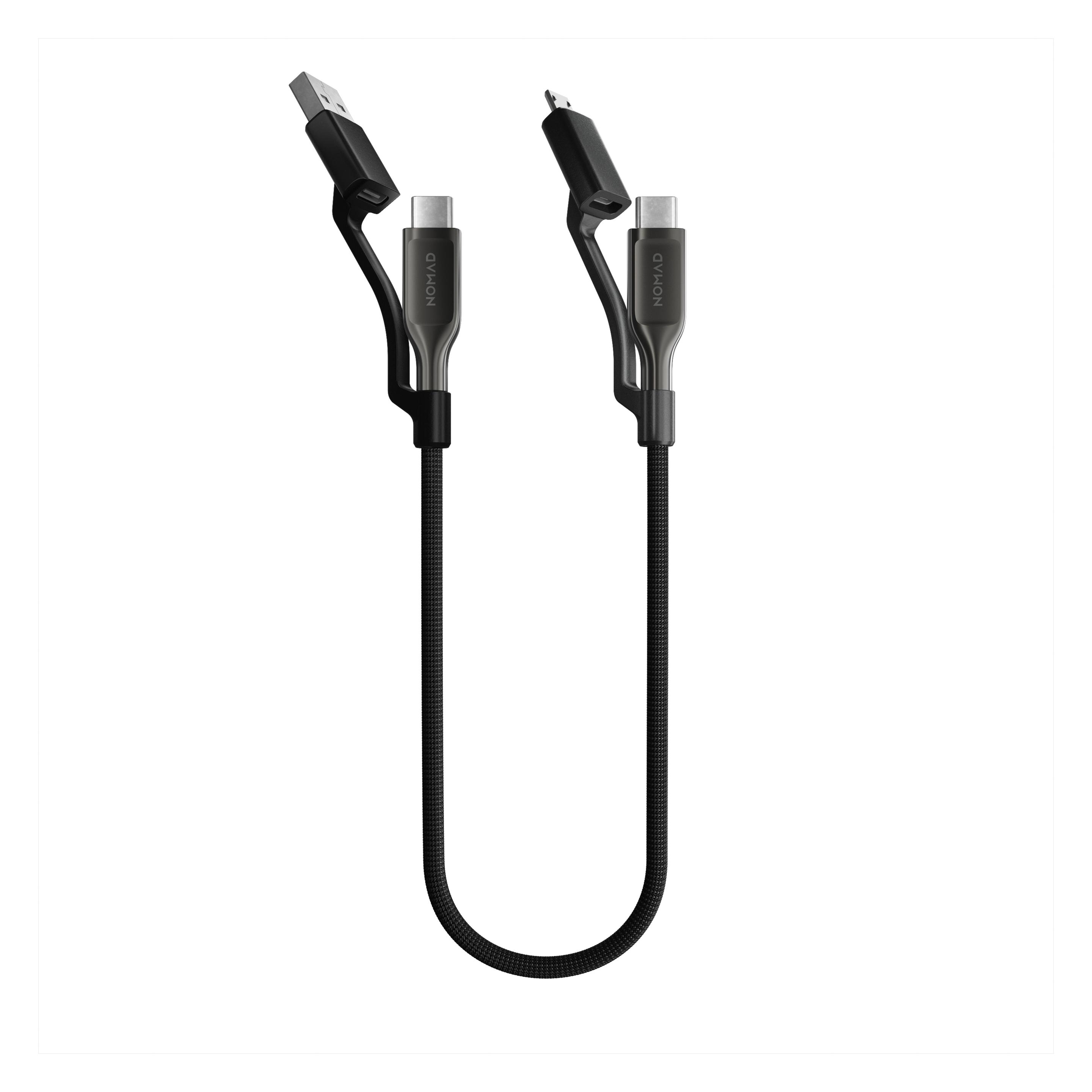 Nomad Universal Kevlar Cable USB-C, 0.3m, carbide (0.30 m, USB 2.0, 240 W) (NM014926848)