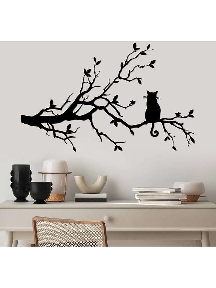ABERTO DESIGN Wanddekor "Cat" - (B)80 x (H)50 cm - onesize