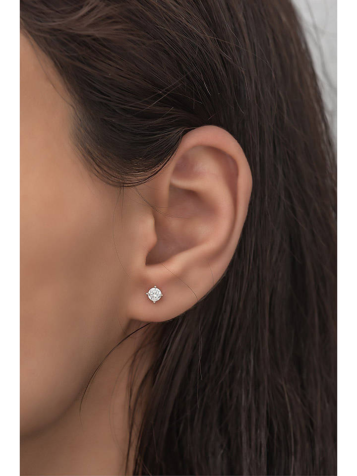 Heliophilia Silber-Ohrstecker mit Edelsteinen - onesize