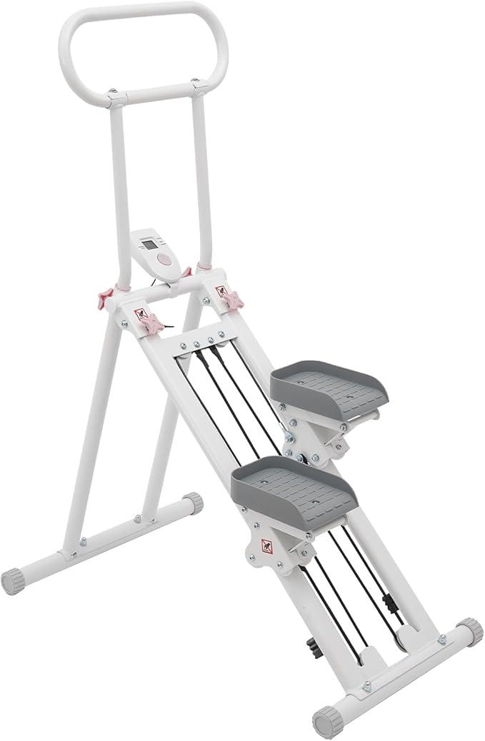 Stair Stepper für Zuhause, Vertikale Klettermaschine, Vertical Climber Maschine, Kreuztrainer mit LCD-Display, Steppers Faltbare Tragbares Pedal, Verstellbare Lenker