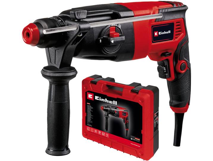 Bohrhammer EINHELL TC-RH 620 4F , rot (rot, schwarz, weiß), B:91mm H:222mm L:346mm, Bohrmaschinen, Bohrhammer, Bohren, Hammerbohren, Meißeln mit und ohne Fixierung, inkl. Koffer