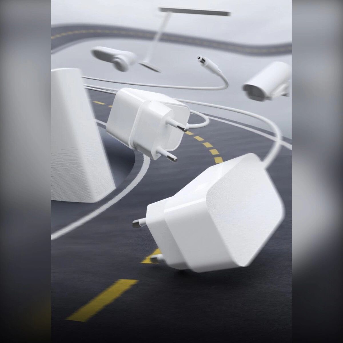 INF 12V 1A EU-Stecker DC-Netzteil 3.5x1.35mm — Kompaktes hocheffizientes AC-DC-Ladegerät für LED, Router, CCTV Weiß
