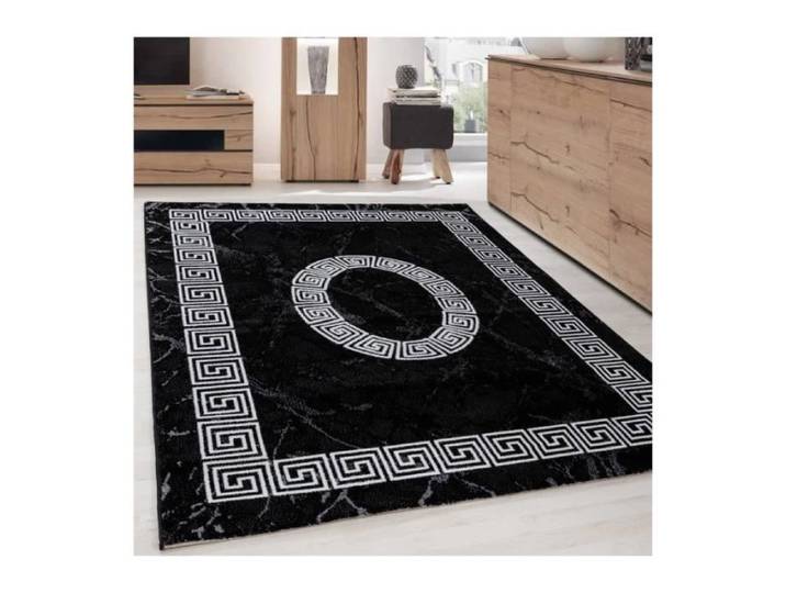 Tapis court moderne CARPETTEX - Noir - 200 x 290 cm - Facile à entretenir