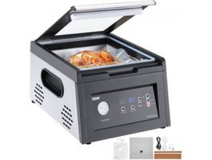 VEVOR Kammer Vakuumierer, 380 W, Verpackungsmaschine für feuchte Lebensmittel, Fleisch, kompaktes Design, ideales gewerbliches Vakuumiergerät für den professionellen und privaten Gebrauch