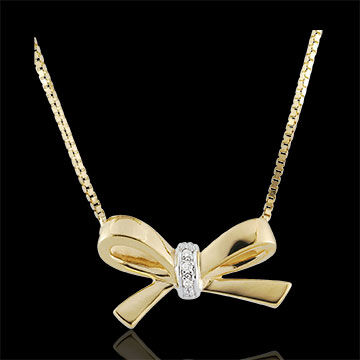 Edenly Collier Schleife Carlotta - Gelbgold