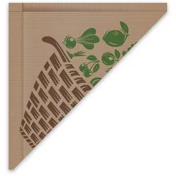 Spitztüte (PAP) braun 31 x 31 cm `750g` gefädelt
