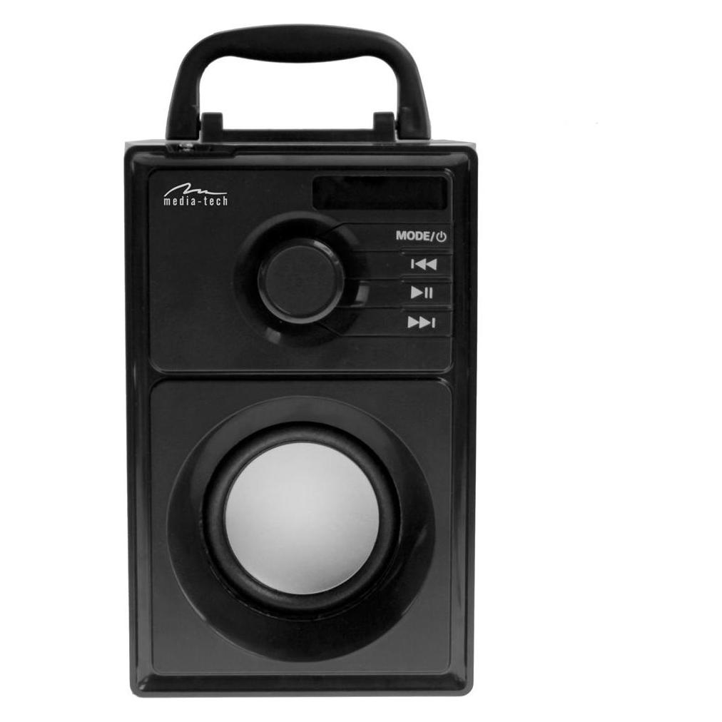 Media-Tech Głośnik bezprzewodowy Boombox MT3179 15W USB-C Srebrny (6 h) (MT3179)
