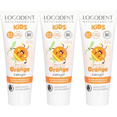 Kids Zahngel Funny Orange x3 3x75 ml