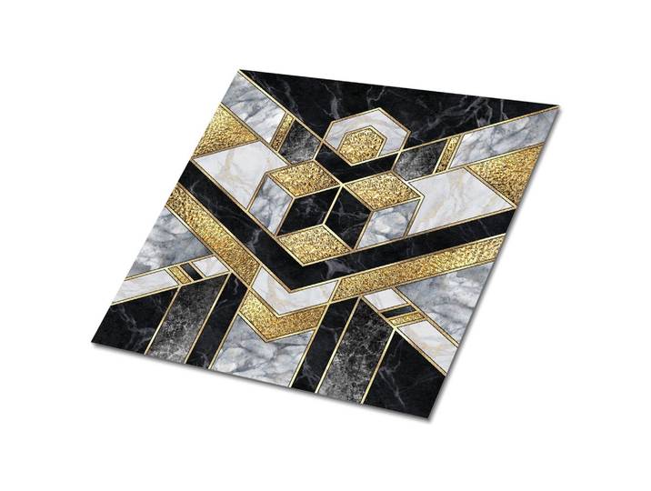 SELBSTKLEBENDE Wandfliesen 9 Stück 30x30 cm - Geometrische Illusion