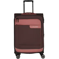 Travelite Trolley + Koffer Viia 4w Trolley M, Koffer, Rosa
