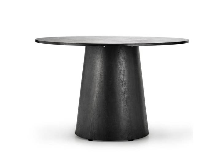 Table à manger design ronde noire 120cm