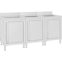 Helloshop26 - Set mit 3 gewerblichen Küchenspülen 96 cm Edelstahl 02_0000726