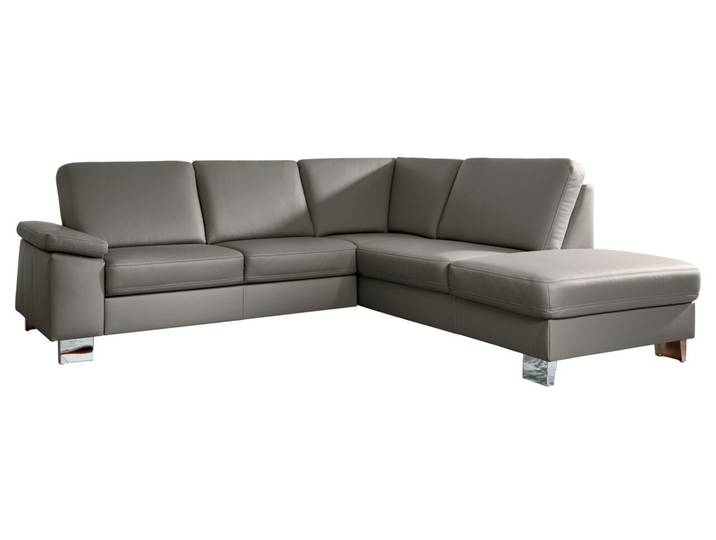 Beldomo Premium Ecksofa SAMBIA-L, grau, Leder