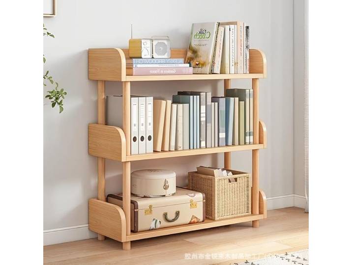 Bibliothèque simple domestique du sol au plafond, support de rangement multicouche pour salon, présentoir multifonctionnel