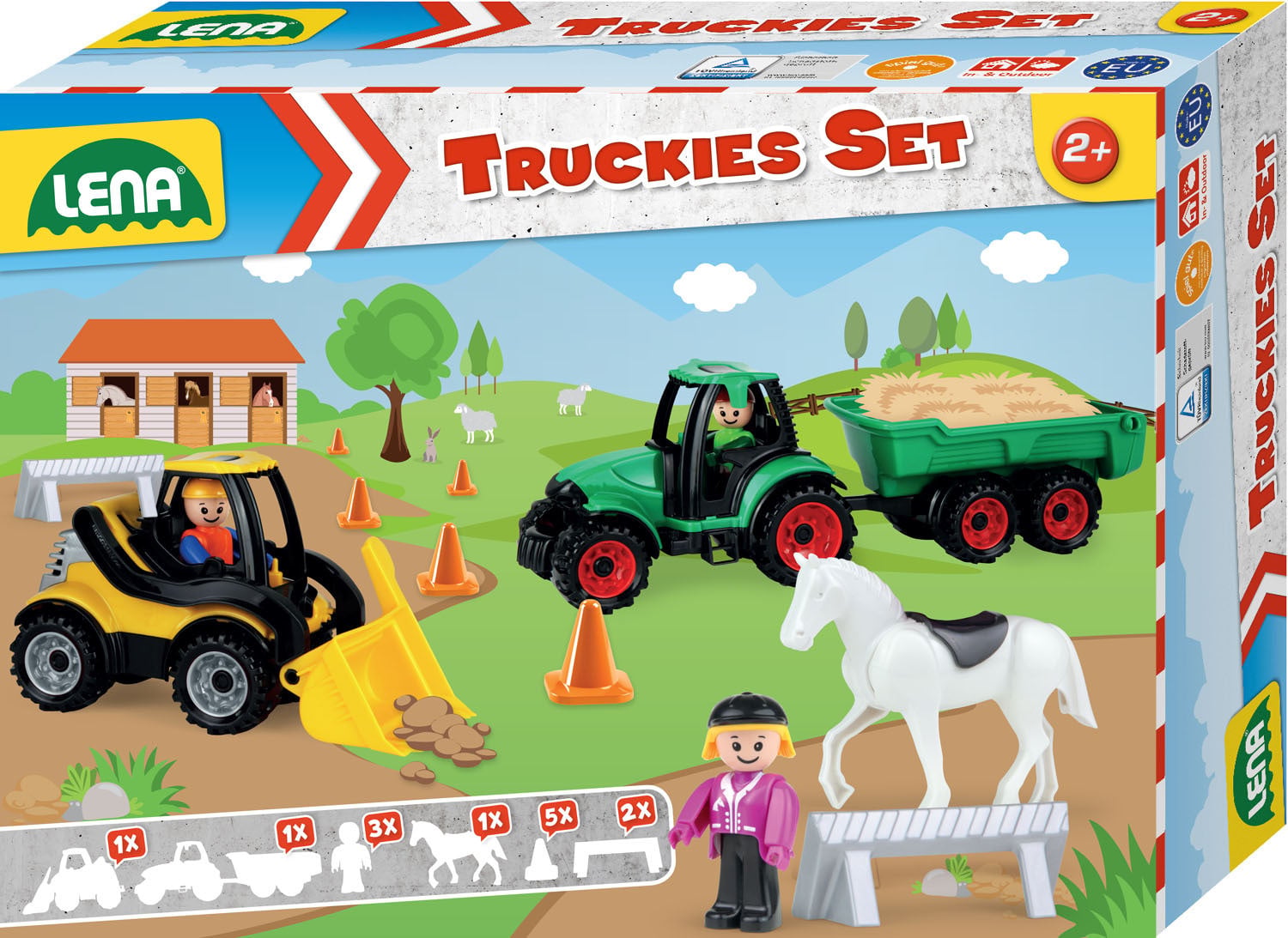 Lena Truckies SM01632 Set Voertuigen Meerkleurig