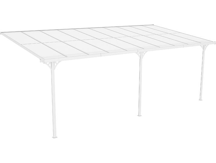 Terrassendach WESTMANN Bruce 617 , weiß, B:617cm T:300cm, Aluminium, Polycarbonat (PC), Terrassenüberdachungen, Terrassendach