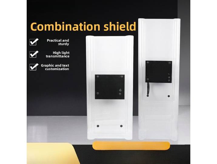 Bouclier de protection transparent portatif pour campus, bouclier anti-émeute combiné, bouclier PC portatif