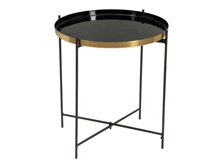 Beistelltisch Neville, Johann Jakob, schwarz/gold, Metall