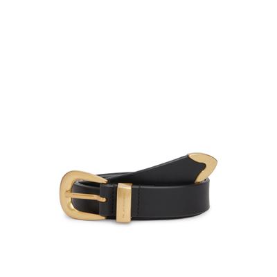 Ledergürtel TOMMY HILFIGER "TH NEW WEST 2.5 cm", Damen, Gr. 70, schwarz, Büffelleder, Gürtel Ledergürtel