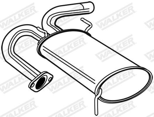 Walker Endschalldämpfer 22904 Für Nissan